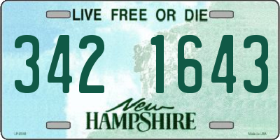 NH license plate 3421643