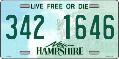 NH license plate 3421646