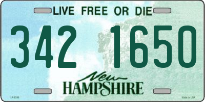 NH license plate 3421650