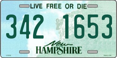 NH license plate 3421653