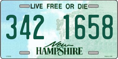 NH license plate 3421658