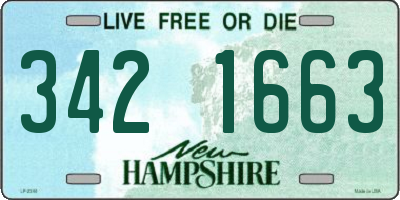 NH license plate 3421663