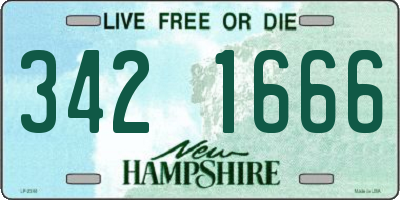 NH license plate 3421666