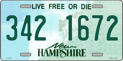 NH license plate 3421672
