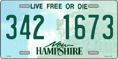 NH license plate 3421673
