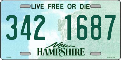 NH license plate 3421687