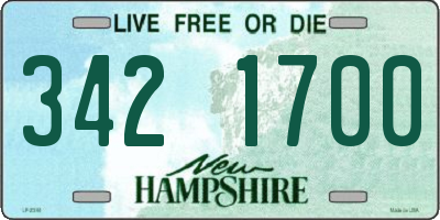 NH license plate 3421700