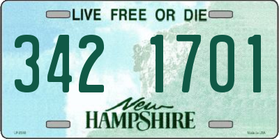 NH license plate 3421701