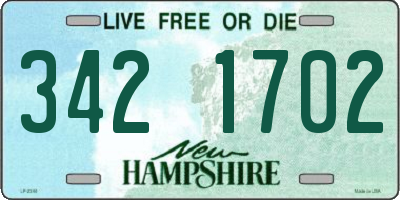 NH license plate 3421702