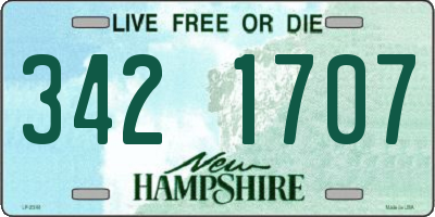 NH license plate 3421707