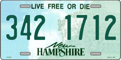NH license plate 3421712