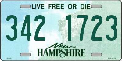 NH license plate 3421723