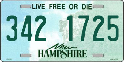 NH license plate 3421725