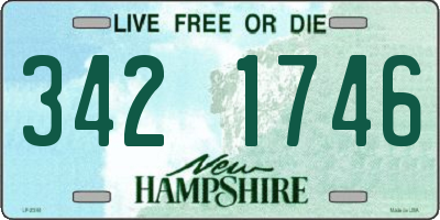 NH license plate 3421746