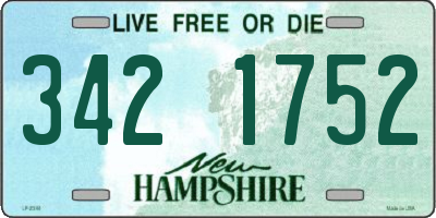 NH license plate 3421752