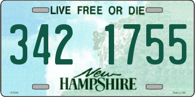 NH license plate 3421755