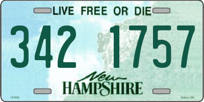 NH license plate 3421757