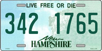 NH license plate 3421765