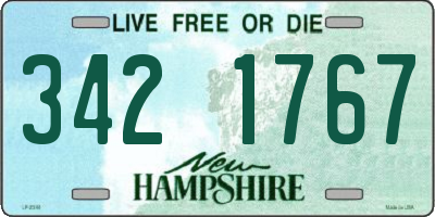NH license plate 3421767
