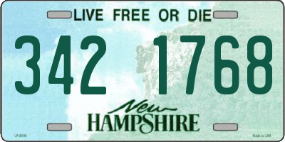 NH license plate 3421768