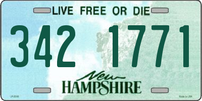 NH license plate 3421771