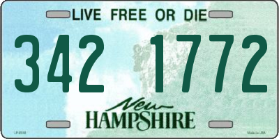 NH license plate 3421772