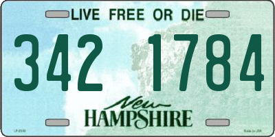 NH license plate 3421784