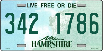 NH license plate 3421786
