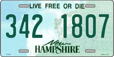 NH license plate 3421807