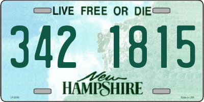 NH license plate 3421815