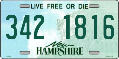 NH license plate 3421816