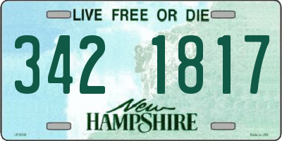 NH license plate 3421817