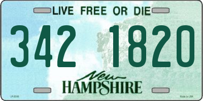 NH license plate 3421820