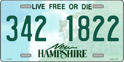 NH license plate 3421822