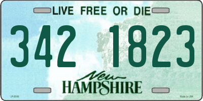 NH license plate 3421823