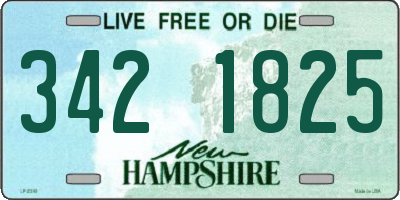 NH license plate 3421825