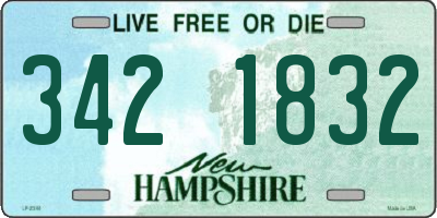 NH license plate 3421832