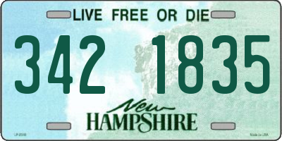 NH license plate 3421835