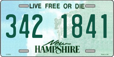 NH license plate 3421841