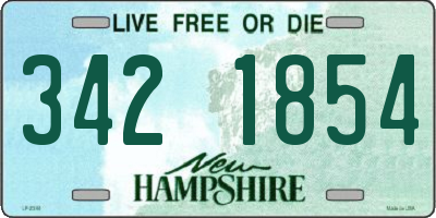 NH license plate 3421854