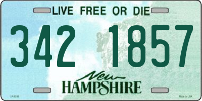 NH license plate 3421857