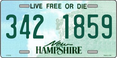 NH license plate 3421859