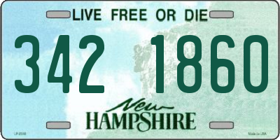 NH license plate 3421860