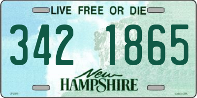 NH license plate 3421865
