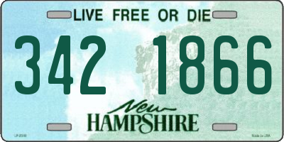 NH license plate 3421866