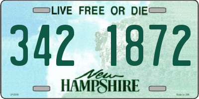 NH license plate 3421872