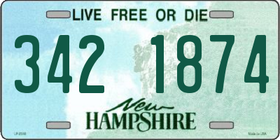 NH license plate 3421874