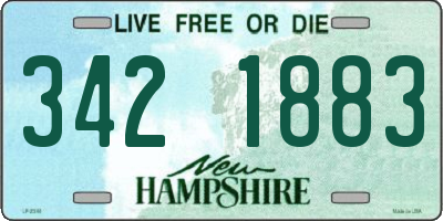 NH license plate 3421883