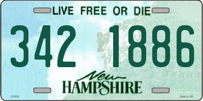 NH license plate 3421886