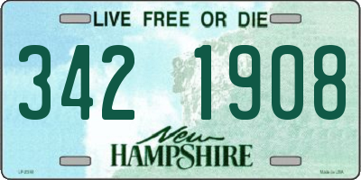 NH license plate 3421908